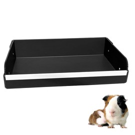 Guinea Pig Litter Box for All C&C and Midwest Cages,Guinea Pig Bedding Litter Box,Guinea Pig Kitchen Area Keep The Guinea Pig Cage Clean and Tidy. (Black, C&C 1X2)