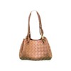 LingEva Genuine Cowhile Leather Woen Tote Bag Woven Crossbody Bag