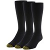 GOLDTOE Men's Mild Compression Over The Calf Socks, Multipairs, Black