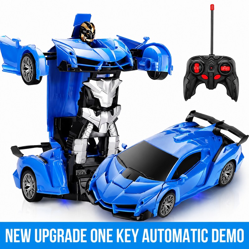 2.4GHz RC Transforming Car Robot Toy – One-Button Deformation Racing
