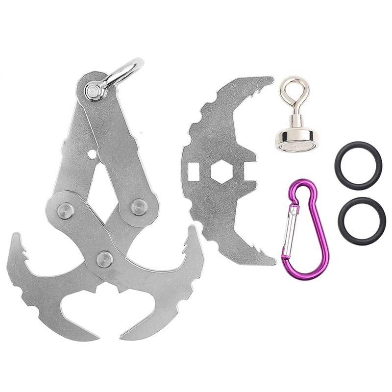 Wakects Climbing Hook Gravity Grave Hook Stainless Steel Gripper Climbing