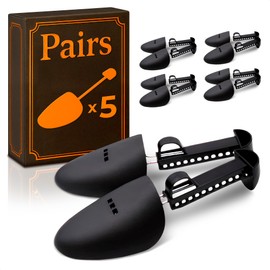 5 Pairs of Plastic Shoe Trees I Adjustable Length Shoe Trees for Men I Shoe & Boot Trees I Men Shoe Tree Stretcher Boot Holder Organizers I Practical Shoe Shaper for All Shoes & Sneakers