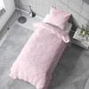 Visaggio Bed Linen 135 x 200 cm Pink Microfibre Plain