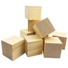 MUXGOA Wood Blocks for Crafts,2 Inch Unfinished Wooden Cubes Natural