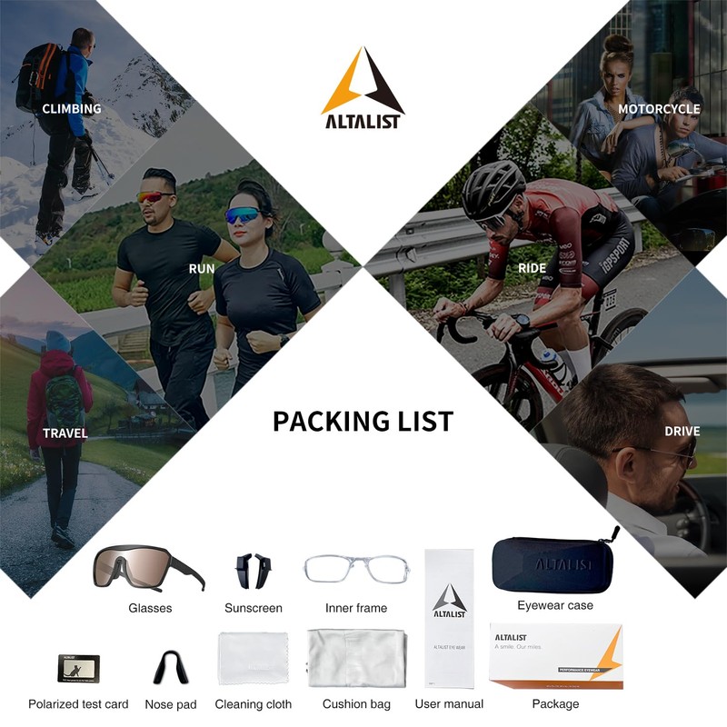 ALTALIST KAKU LS1 Dimmable Lens (Black Frame Brown Smoke Lens)