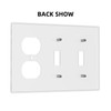 Old Country Western Cabin Barndoor 3-Gang 2-Toggle 1-Duplex Device Combination