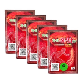 123 UBuy Shop_Korea Power Red Ginseng- Heat Patch- 5 Package/100 Heat Patches (5.2" x 3.7")