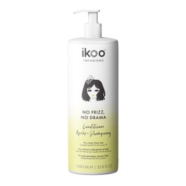 ikoo No Frizz No Drama Conditioner for Unruly or Frizzy Hair, Moisturizing for Dry Hair, Effortlessly Leaving It Soft, Smooth & Shiny, Vegan, Paraben Free, Silicone Free - 33.8 Fl Oz