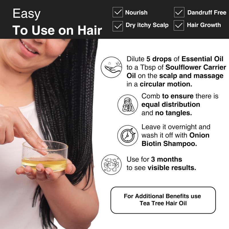 Soulflower Organic Tea Tree Essential Oil for Acne, Dandruff and