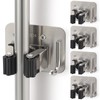 KLEBV Broom Holder Wall Mount Screw Drilling, Sturdy Heavy Duty
