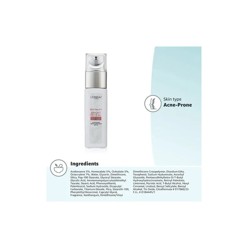 Crema Antiedad L'Oréal Paris Revitalift FPS 30 – Hidratación Intensa