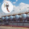 Cekegon Oil Tank Gauging Tape, Sounding Tape Measure Stainless Steel