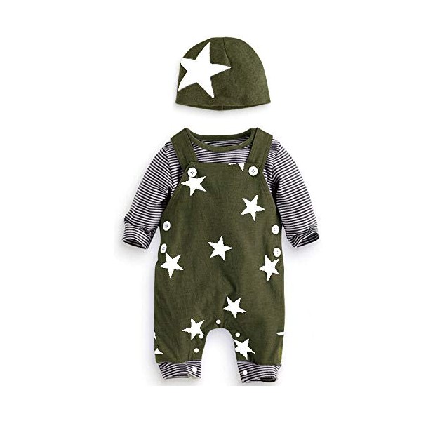 QUNERY Baby Boy Clothes Stripe Long Sleeve Tops Shirts Star