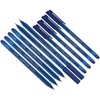 Doms 10 x 0.6mm Tip Trio-matic BLUE Triangular Ballpoint Pens