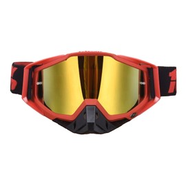 Motorcycle Riding Glasses Windproof Sports Cycling Ski Goggles Anti UV Outdoor Bike Off Road Glasses Red Frame Black Nose Pad