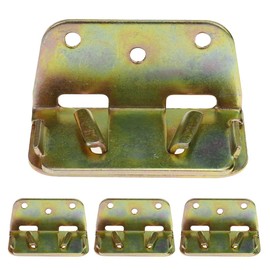 FarBoat 4Sets Center Bed Rail Brackets Hinges Fittings Iron Fastener Heavy Duty with Screws for Bedframe Bedboard(70x35mm/2.8x1.4inch)