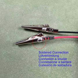 Gebildet 10pcs Alligator Clips Electrical, 0.5mm² /20AWG Wire, Insulated Test Leads with Alligator Clips, Soldered Double-Ended Jumper Wires for Experiment, Electrical Testing, Circuit Connection