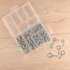 FEPITO 100 Pieces Eye Bolts Eye Screw Hooks Nickel Plated