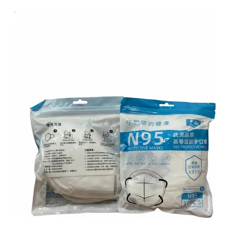 Cubrebocas KN95 Certificado Sacré Solutions Blanco 200 Piezas