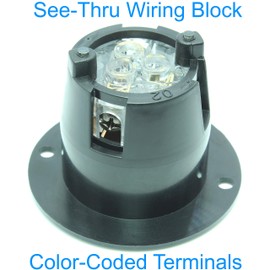 Journeyman-Pro 5279 15 Amp 120-125 Volt, NEMA 5-15 Flanged Outlet, Black Commercial Grade, 2 Pole-3 Wire, Straight Blade Plug Charger Receptacle (No Cover/Cap)
