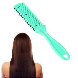 Afeitar Para Cortar El Cabello, Cortador de Pelo Peine Corte Lateral Doble Tijera Corte de Pelo Peine de Recorte con Cuchilla de Acero Inoxidable Herramienta de Limpieza del Cabello para el Cabello