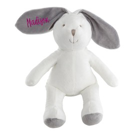 Personalization Universe Embroidered 16" Plush Bunny - White