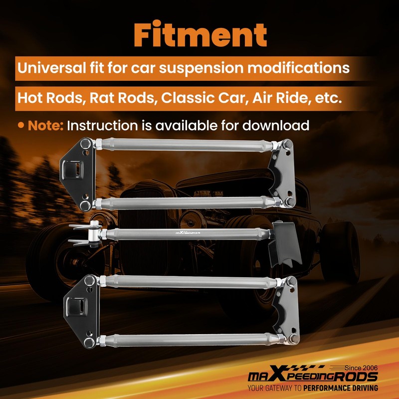Universal Parallel 4 Link Kit Both Ends Adjustable Suspension Links