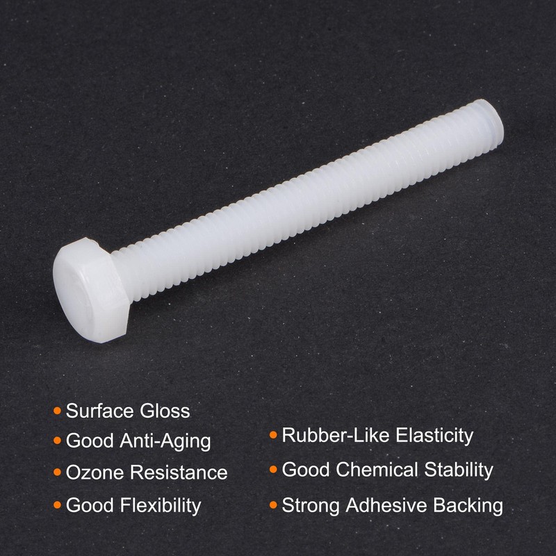 sourcing map Nylon Hex Head Screw and Nut Assortment M6x50mm