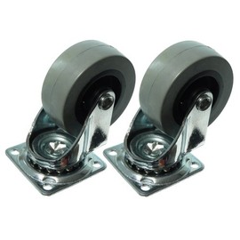 1 Pair Of 50Mm Plate Fix Single Caster Dolly Wheel Heavy Duty Swivel Castors