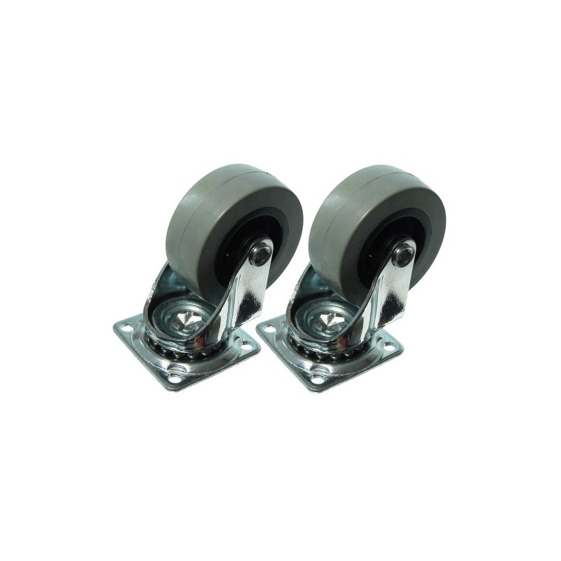 1 Pair Of 50Mm Plate Fix Single Caster Dolly Wheel
