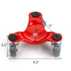 ZEAYEA 4 Pack Steel Tri-Dolly, 200 lbs Load Capacity 3