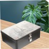 KOMBIUDA Storage Box with Lock Tinplate Metal Box