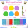 Fettwal Children's Easter Crafts, Pack of 18 Easter Eggs, Foam