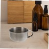 WOONEKY Stainless Steel Shaving Soap Bowl Handle Large Capacity Anti-Slip