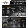 Penveer Knicker Style Adult & Youth Baseball Pants with Durable