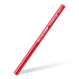 STAEDTLER Zimmermann Bleistift, oval-achtkant, Härtegrad medium, Strichbreite von 1 – 2 mm, ungespitzt, 240 mm lang, hohe Qualität, ideal für Industrie und Handwerk, 12 Bleistifte, 148 25