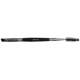 Ardell Duo Brow Brush Grooming Tool, 2-in-1 Angled Eyebrow Brush with Spoolie, For Natural looking Brow