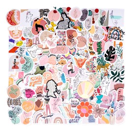 100Pcs Aesthetic Stickers，Sticker for Laptop No Duplicates，Stickers Cute for Kids ，Waterproof Vinyl Sticker，for Girls Water Bottles, Scrapbooking，Notebook
