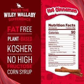 Wiley Wallaby Licorice 10 Ounce Classic Gourmet Soft & Chewy Australian Cinnamon Licorice Candy Twists, 3 Pack