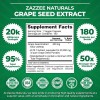 Zazzee Grape Seed Extract 400 Mg Semilla De Uva 180