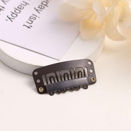 Broches para Peluca, 100 Piezas 6 Dientes Clips para Peluca 3,2 Cm Clips para Extensión de Cabello en Forma de U Clips para Extensión de Cabello en Forma de U para Asegurar la