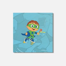 Unbranded Super Why Cartoon 4'' X 4'' Square Wooden Coaster