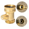 Hourleey Brass Garden Hose Shut Off Valve, 2 Pack Heavy