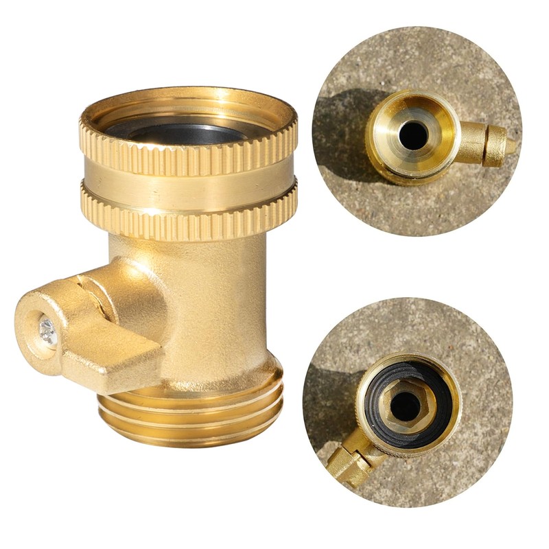 Hourleey Brass Garden Hose Shut Off Valve, 2 Pack Heavy