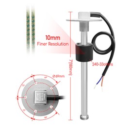 EMIHO 10mm Boat Fuel Sending Unit 240-33ohms 7"(180mm), Marine Fuel Sender Unit Gas Tank Sending Unit Diesel Fuel Gauge Sending Unit for Boat RV Truck Vehicle