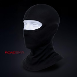 ROAD-STAR Passamontagna 100% Cotone, Taglia Unica, Tipo S001, Occhio Singolo, Nero