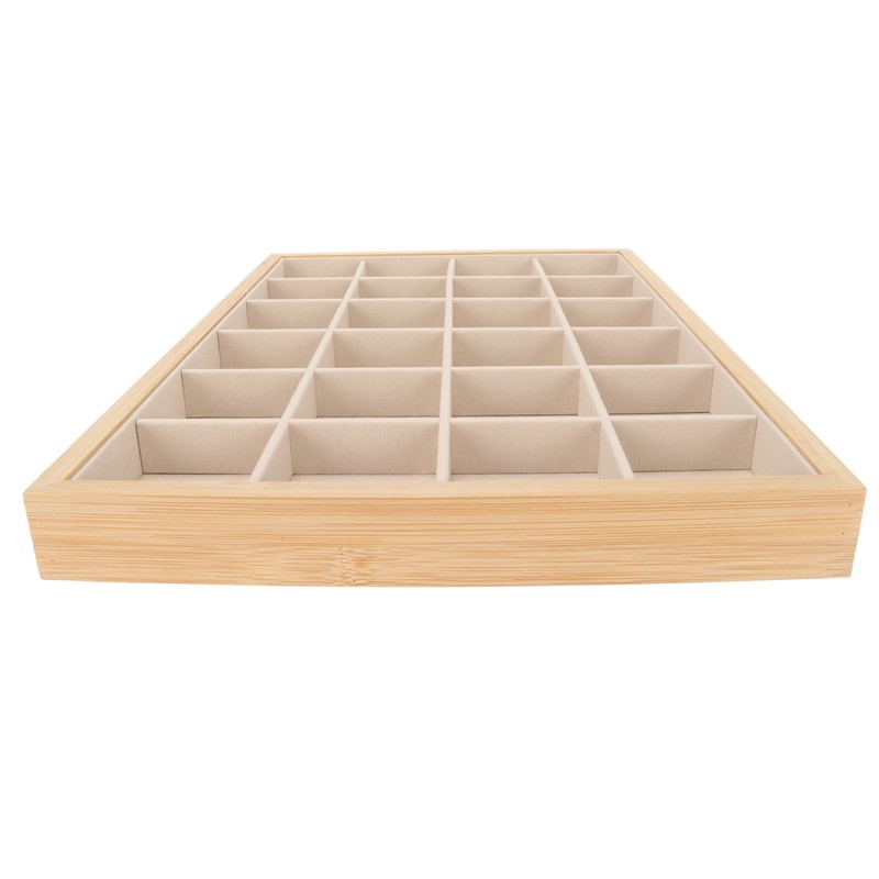 Jewelry Storage Display Trays Multipurpose 24 Grids Jewelry Tray for