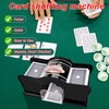 Card Shuffler, Manual Card Shuffler 2 Deck With Hand Crank,