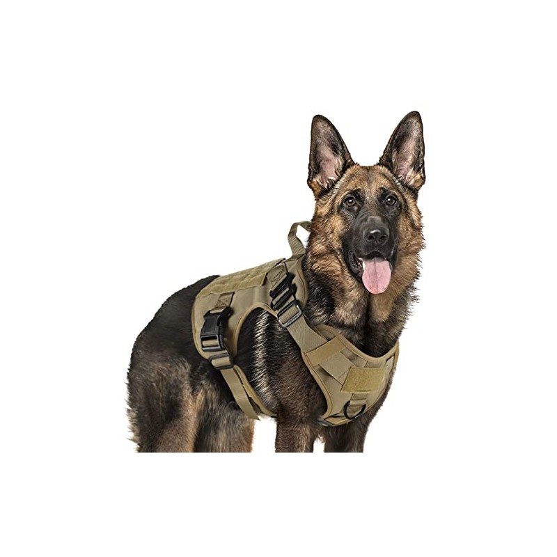 rabbitgoo Chaleco Táctico Arnés para Perro Grande con Sistema Molle