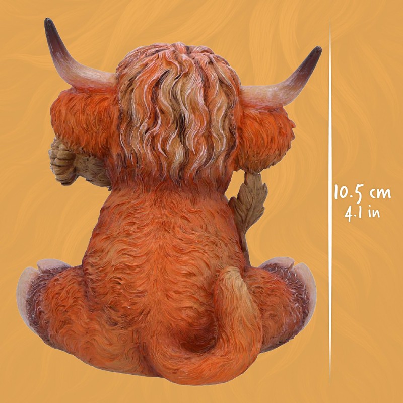 Nemesis Now Highland Thistle Highland Thistle Cow Figurine, Resin, Brown,